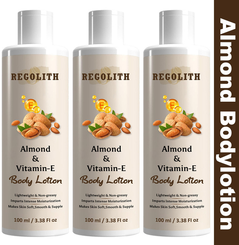 Regolith Almonds & Vitamin-E Body Lotion Skin Whitening Body Lotion For Dry Skins Men & Women(100 ml)