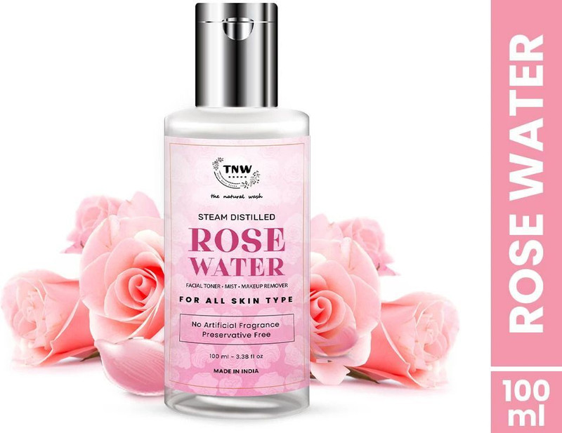 TNW - The Natural Wash Steam Distilled Rose Water Toner & Hydrator Men & Women(100 ml)