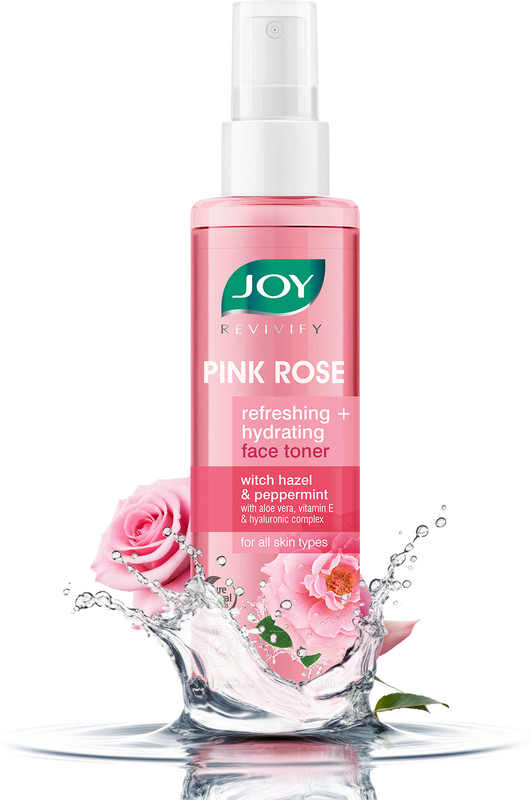 Joy Revivify Pink Rose Toner, Refreshing & Hydrating with Hazel & Peppermint Men & Women(150 ml)