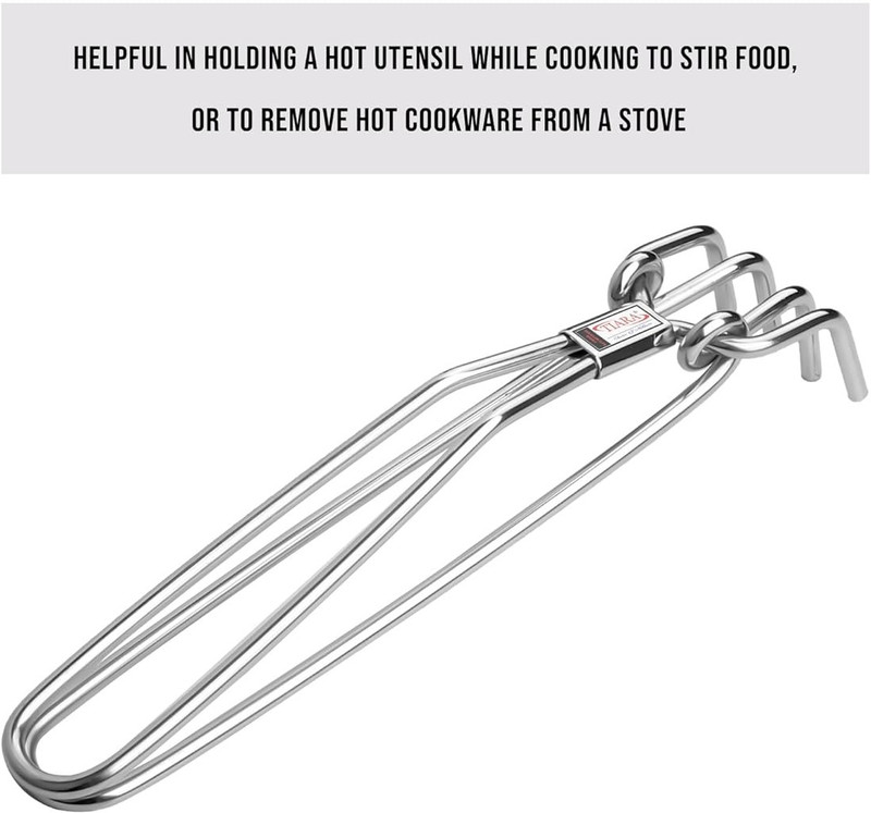 Fanqew Stainless Steel Wire Tong Pakkad Kitchen Stainless Steel Wire Tong Pakkad 22 cm Utility Pakkad(Pack of 1)