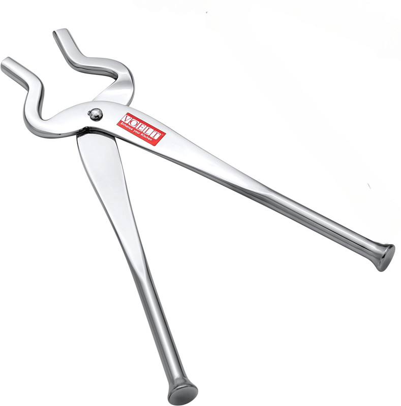 VOELT Stainless Steel Kitchen Tong / Pakkad | Strong Reviting | Excellent Grip | 26 cm Roasting, Serving Pakkad(Pack of 1)