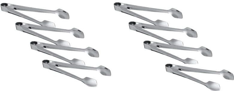 Convay Stainless Steel Sugar Tong- Set of 8 8 pack of tong set 18 cm Sandwich, Serving, Ice Pakkad Set(Pack of 8)