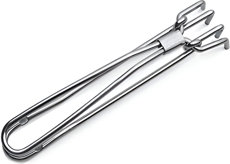 kapicon KP-SS Pakkad Stainless Steel Pakkad Sandasi Wire Tong High Grip Home Use Utensils Pots Bowls 21 cm Utility Pakkad(Pack of 1)