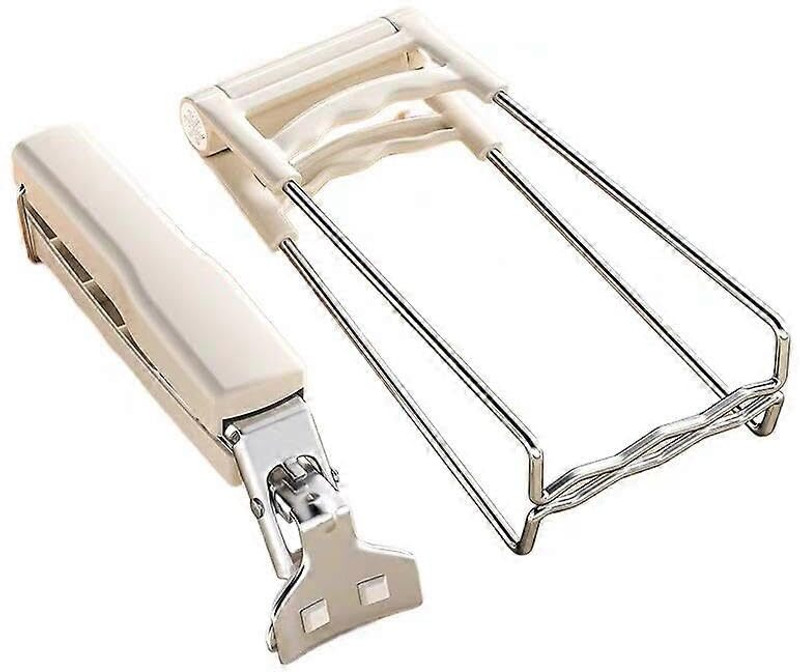 ANADI Stainless Steel Anti-Scalding Clips, Hot Bowl Dish Plate Gripper Anti scald 2 in 1 clip 15 cm Serving Tong Set(Pack of 2)