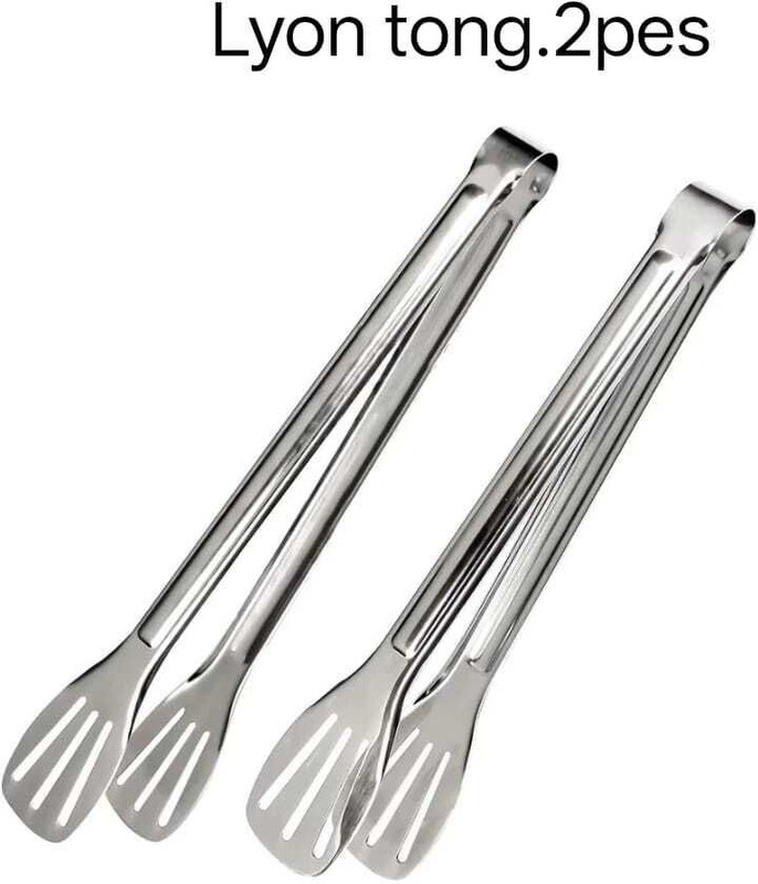 lyon K_TR5 stainless steel (2 Pcs) 23 cm Serving Tongs(Pack of 2)