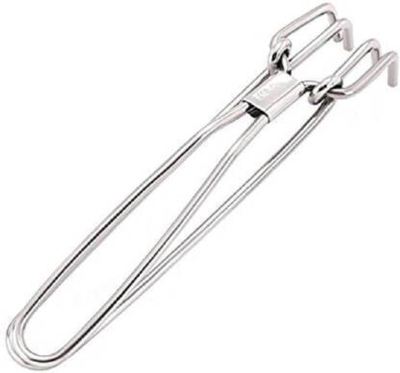 LSARI Steel 4 teeth Perfect Grip Utility Pakkad 28 cm Roasting Pakkad(Pack of 1)