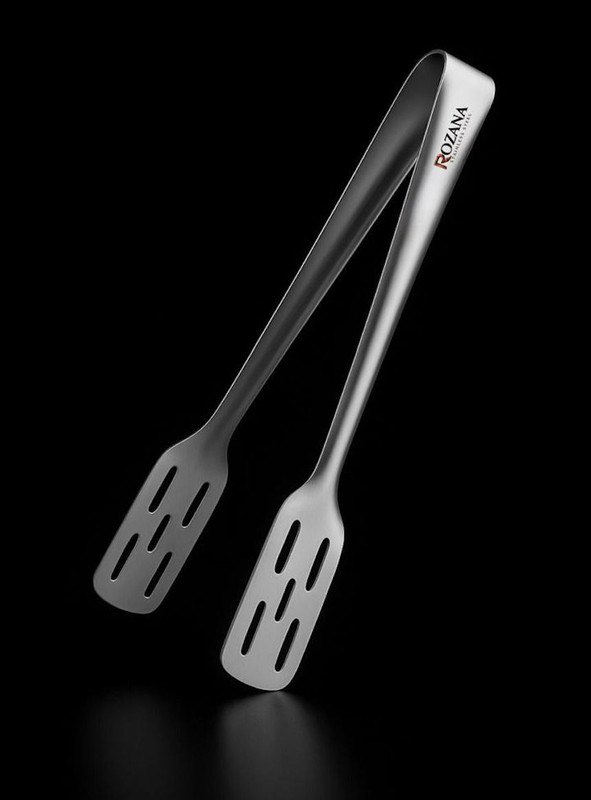 ROZANA ROZ-TONG-FRY-SS-001 Premium Stainless Steel Tongs for Cooking, Serving, BBQ, Sandwich & Salad 2 cm Sandwich, Cake, Hamburger, Pastry, Roasting, Salad, Serving, Spaghetti, Utility Tongs(Pack of 1)