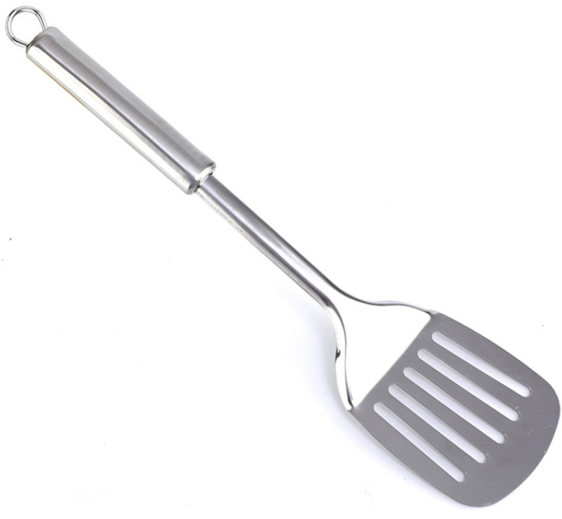 KUBER INDUSTRIES HS_37_KUBMART020570 Stainless Steel Turners/Slotted Turner for Dosa, Omlette, PavBhaji (Silver) 38 cm NA Tongs(Pack of 1)