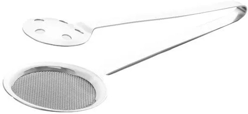 Marwall Skimmer Tong Stainless Steel 2 in 1 Skimmer Tong Filter Spoon Long Handle 26.5 cm Utility Tongs(Pack of 1)