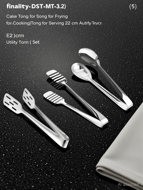 finality DST MT-3.2 Cake Tong for Kitchen, Tong for Frying, Tong for Cooking,Tong for Serving 22 cm Utility Tong Set(Pack of 3)