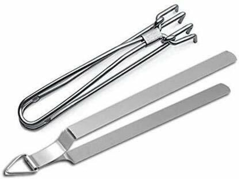 Salasar tong003 Stainless Steel tong, Pakkad,Sandasi, Wire Tong,holder 25 cm Serving Tong Set(Pack of 2)