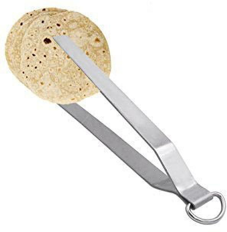 Lieveeb Stainless Steel Momos chimta, Sweet Tong, Chimta T Sweets Chimta / Momos Chimta tong and Chapati Tong / Chimta Set 18.5 cm Roasting, Serving Tongs(Pack of 1)