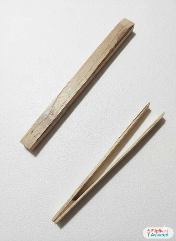 Everleaf 1 Everleaf Roti Chimta | Handcrafted Mango Wood Chimta| Multiple Use | 12 cm Roasting Tongs(Pack of 1)