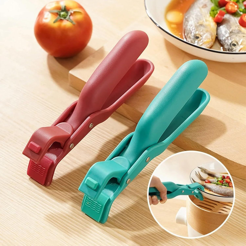 SANGOZ Multi-Purpose Silicone Anti-Scalding Bowl Holder Clip for Kitchen for Pot Holder & Hot Bowl Plate Gripper Clips Holder 5 cm NA Tongs(Pack of 1)
