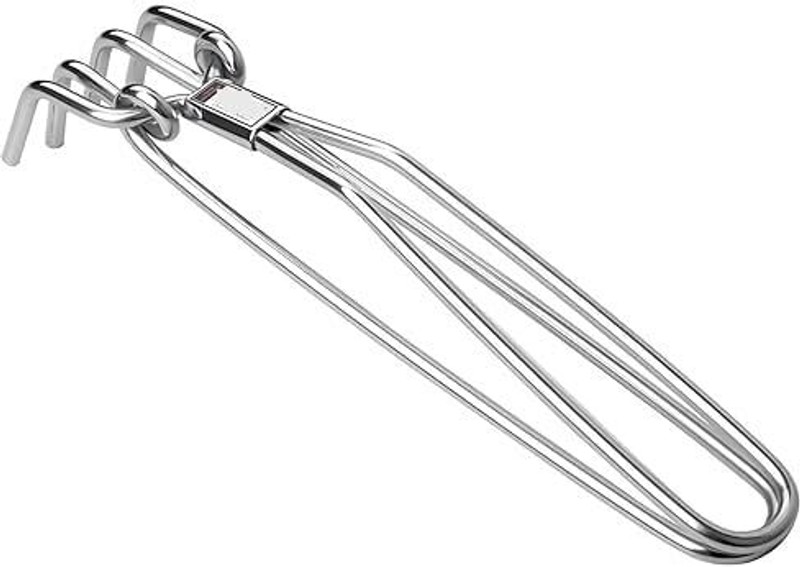 NOHUNT Pakkad for Kitchen,Sansi,Hot Pot Utensil Holder, Vessel Holder,Patkara with Grip Tongs,Chimta,Pincers,Sandasi, Sarashi - Stainless Steel Build 23 cm Utility Pakkad(Pack of 1)