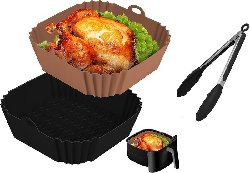 RETJIKO TONG, 2 SQUARE AIR FRYER TONG, 2 SQUARE AIR FRYER 23 cm Serving Tongs(Pack of 1)