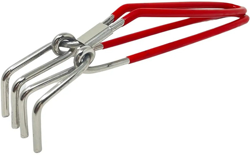 FuerDanni FRD-5468 Tongs Stainless Steel Pakkad Sandasi Wire Tong Utility Holder Rubber Grip 25 cm Utility Tongs(Pack of 1)