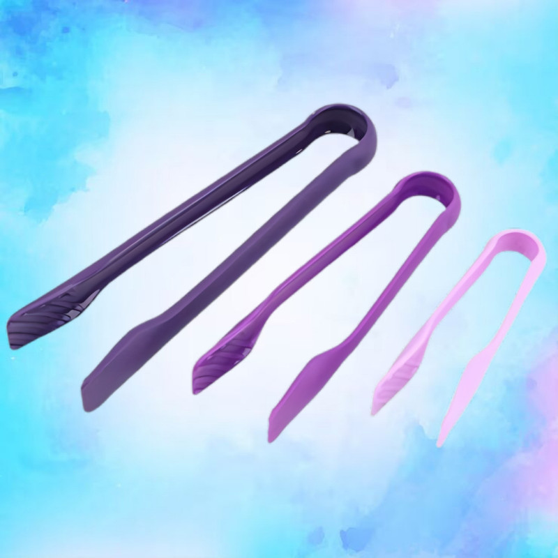 Dweloric tong82 High-Utility Plastic Tongs for Every Meal 25 cm Serving Tong Set(Pack of 3)