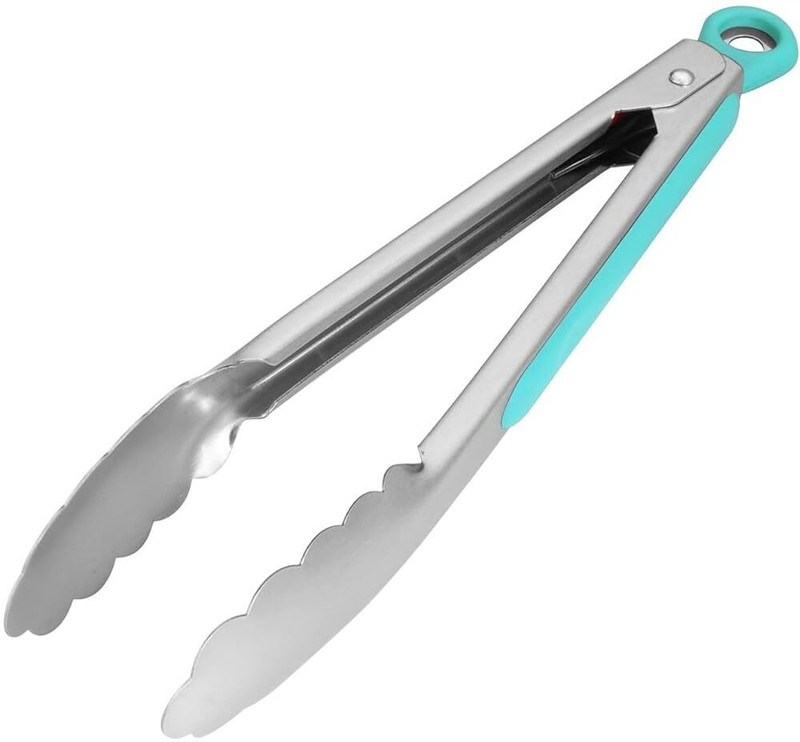 TINUMS Tong Premium Stainless Steel Kitchen Tongs, 9-Inch BBQ Grilling Cooking Locking 22.8 cm Ice, Utility Tongs(Pack of 1)