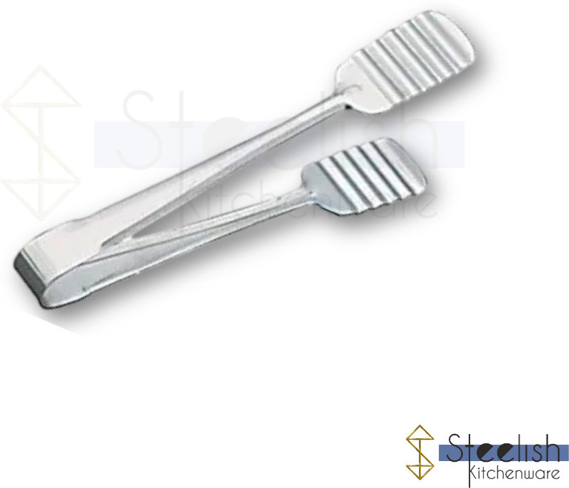 Steelish Kitchenware Stainless Steel Stainless Steel Tong Used for Serving Dishes Like Cakes 20 cm Pastry Tongs(Pack of 1)
