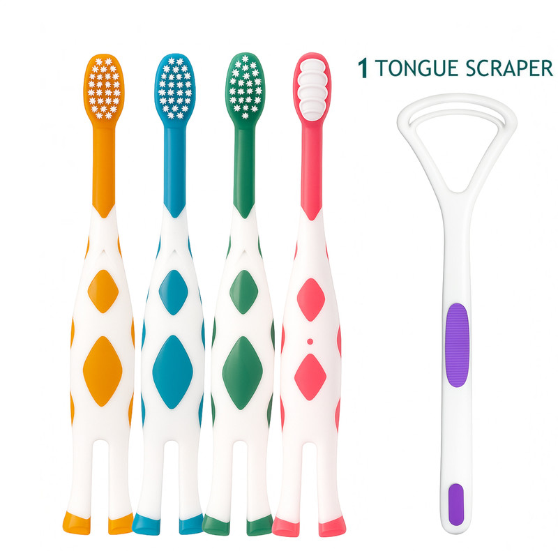 Deal Nut Plastic Tongue Cleaner(Pack of 4)