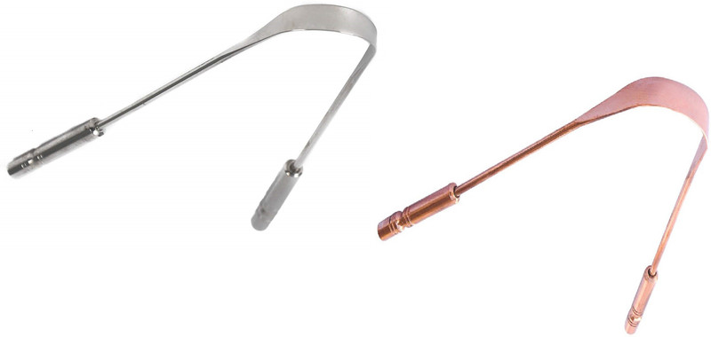 Soulvinee Steel, Copper Tongue Cleaner(Pack of 2)