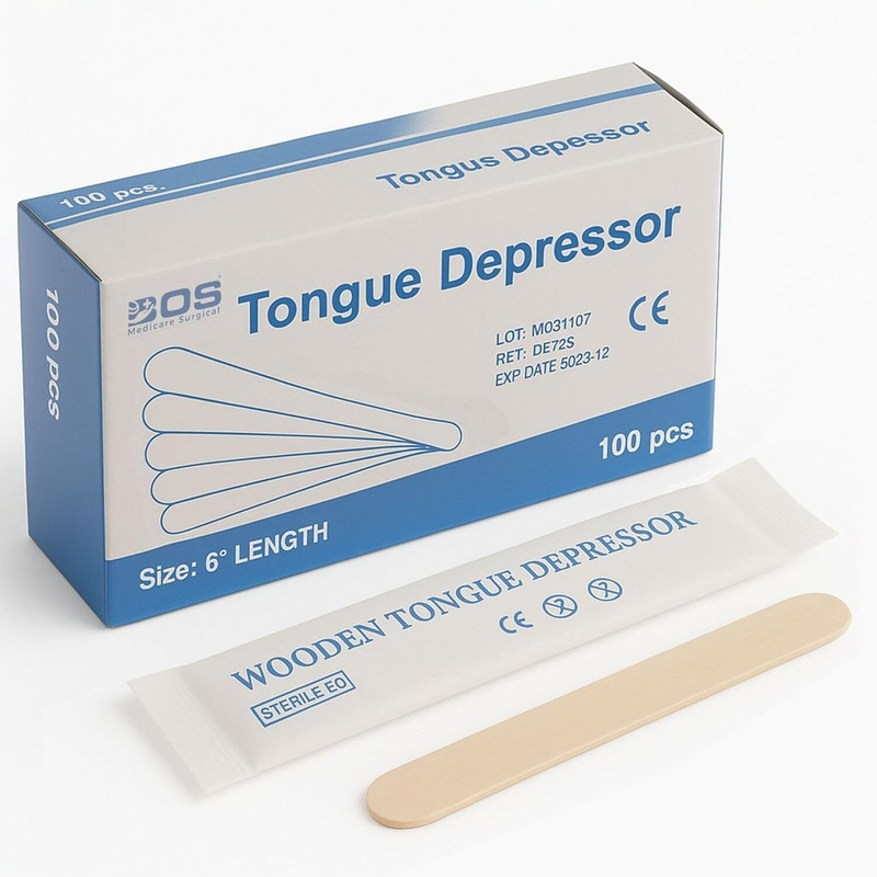 Bos Medicare Surgical Wood Tongue Cleaner