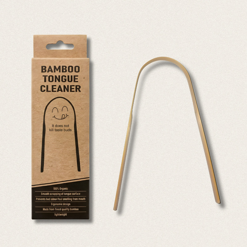 ECO VEDA Wood Tongue Cleaner