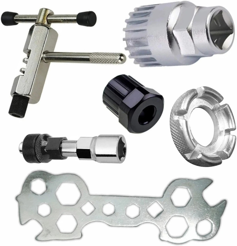 LORWADIYA Cycle Tool Chain Cutter Crank Puller BB Tool Sprocket Removal Spoke Key Spanner Cycling Cycle Repair Tool Kit