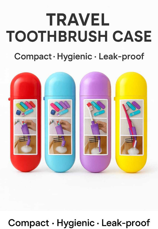 HAMMADFAHHAD TBCASE-04 Toothbrush Case(Pack of 4)