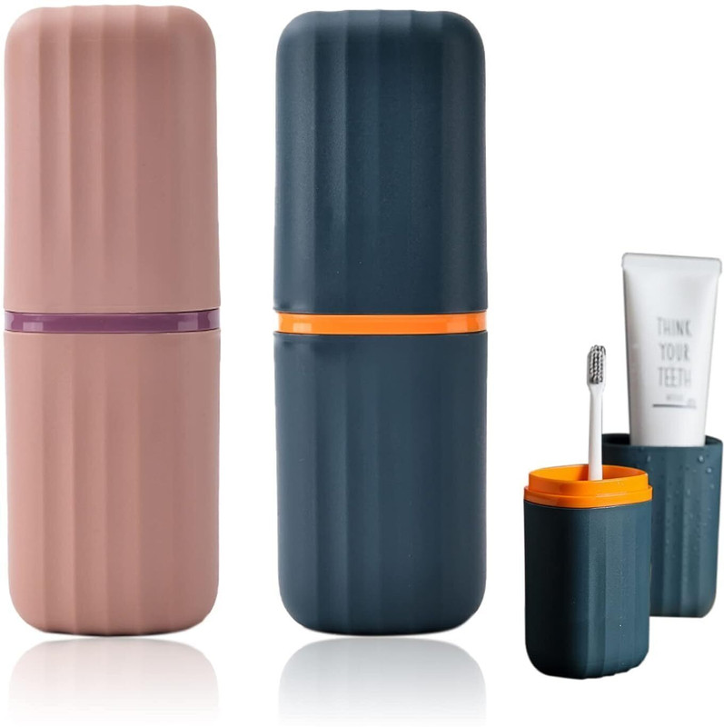 ARTH Capsule Shape Travel Toothbrush Toothpaste Case Holder (Multi-Color) Toothbrush Case(Pack of 4)