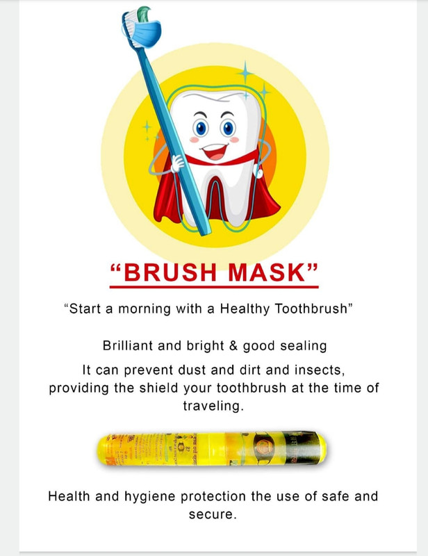Alliswelltoo Bursh mask Toothbrush Case(Pack of 1)