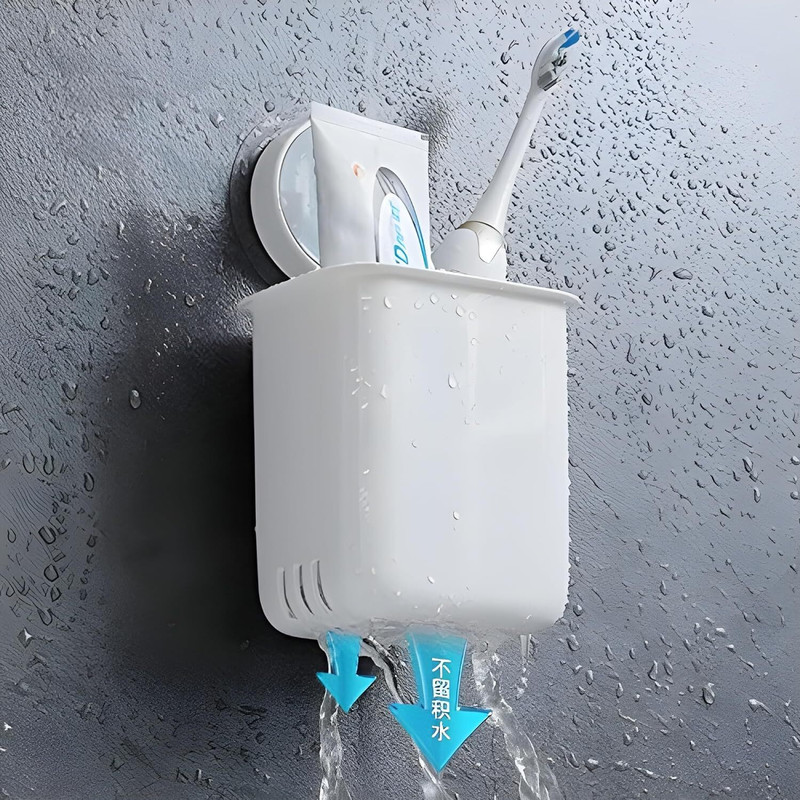 BRIZINGER Self Adhesive Wall Mounted Unique Toothbrush Holder For Bathroom Toothbrush Case(Pack of 1)