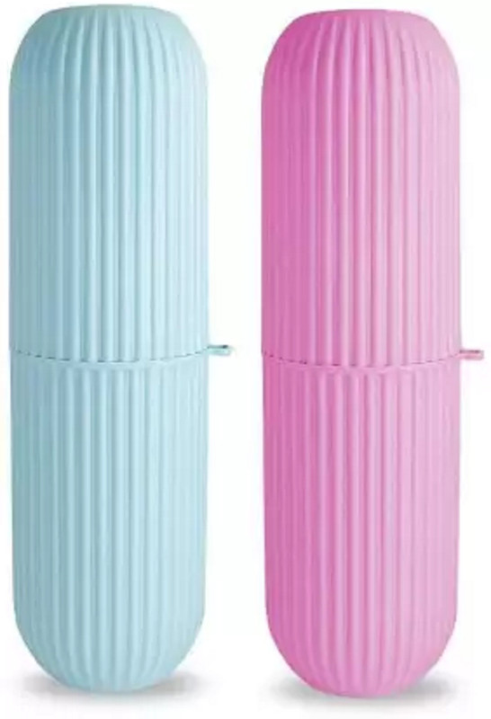 amsinmonitor Amsin Capsule Shape Travel Toothbrush Toothpaste Muti Purpose Case Holder Toothbrush Case(Pack of 2)