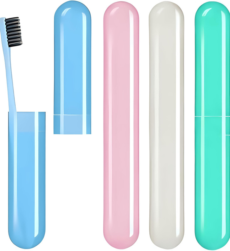 Garu Plastic Toothbrush Container, Cover, Holder, Case for Adults and Family Toothbrush Case(Pack of 4)