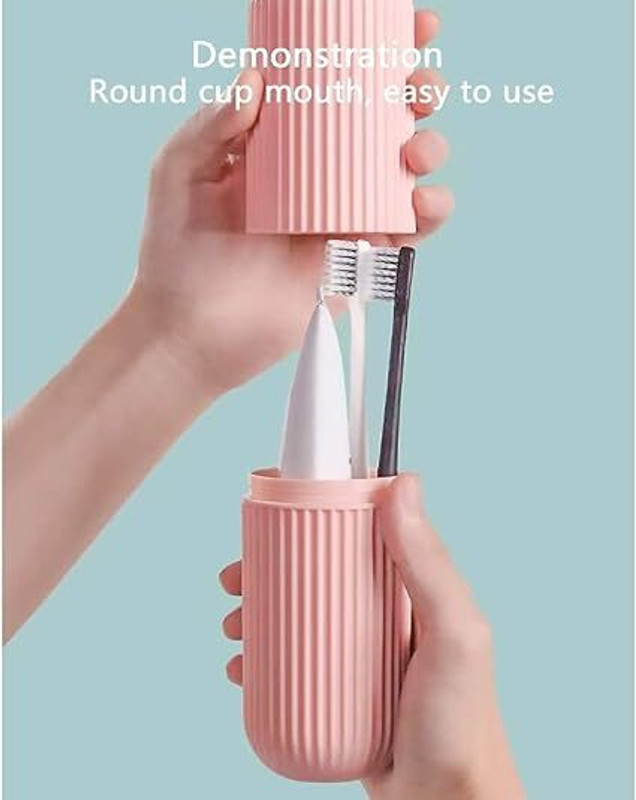 SHRIWAT Outdoor Portable Toothbrush Holder Case & Tongue Cleaner Storage Box (Pack of 2) Toothbrush Case(Pack of 2)
