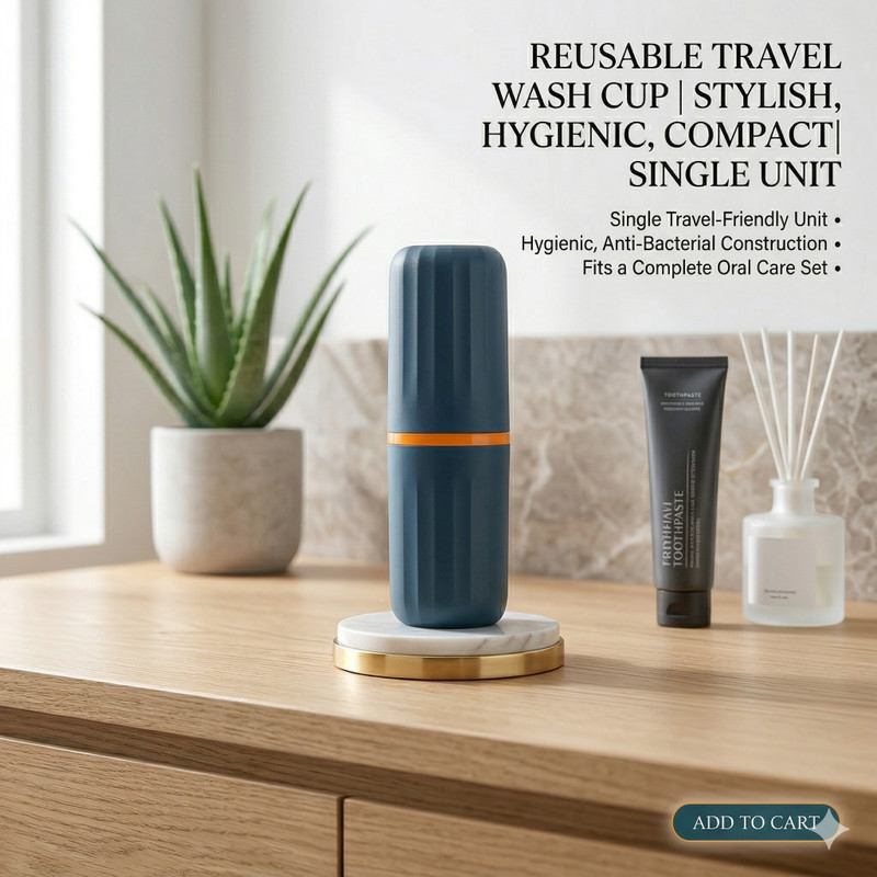 RERAT ENTERPRISE Square Travel Toothbrush Cup Case Portable Holder for Camping Business & School Toothbrush Case(Pack of 1)