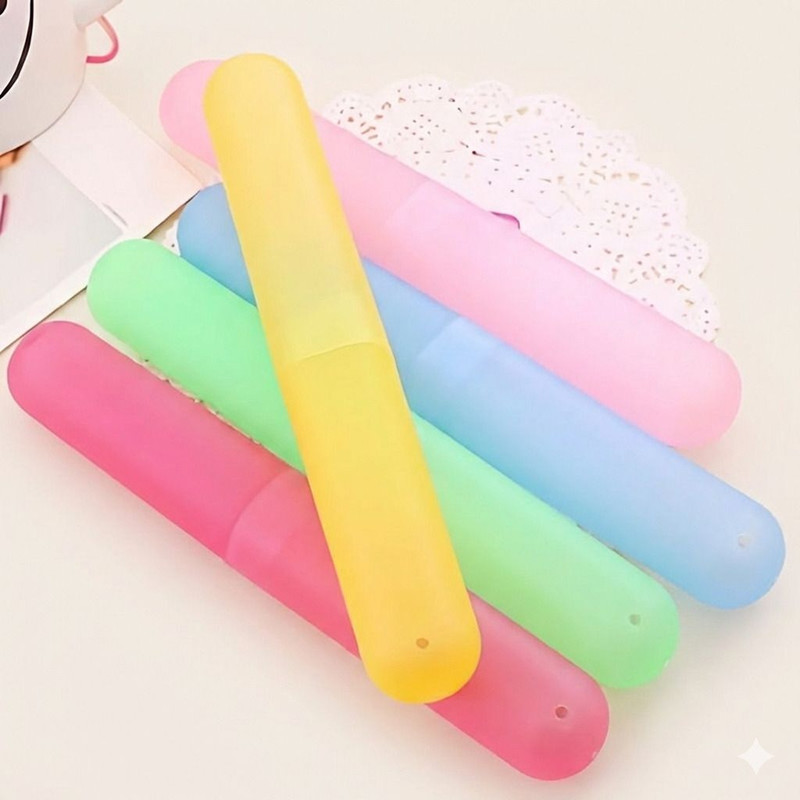 HomKraft Matte Finish Travel Toothbrush Case( PACK OF 4) |Hygienic & Portable | Toothbrush Case(Pack of 4)