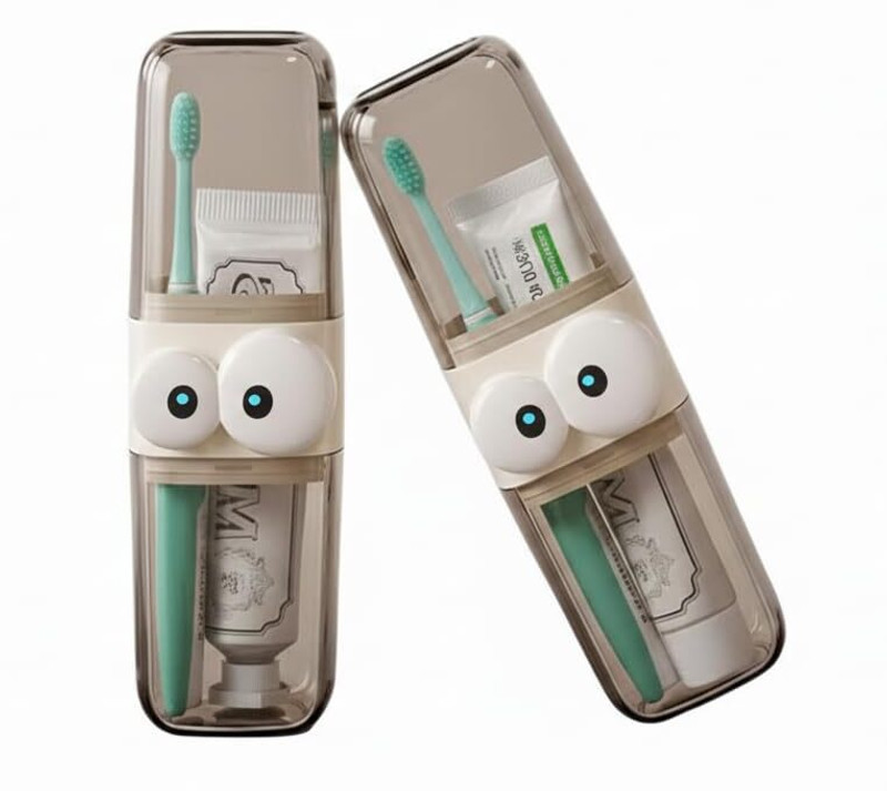NIXLEEK Toothbrush Case Cover Set of 2 Travel Holder Box for Kids & Adults Toothbrush Case(Pack of 2)
