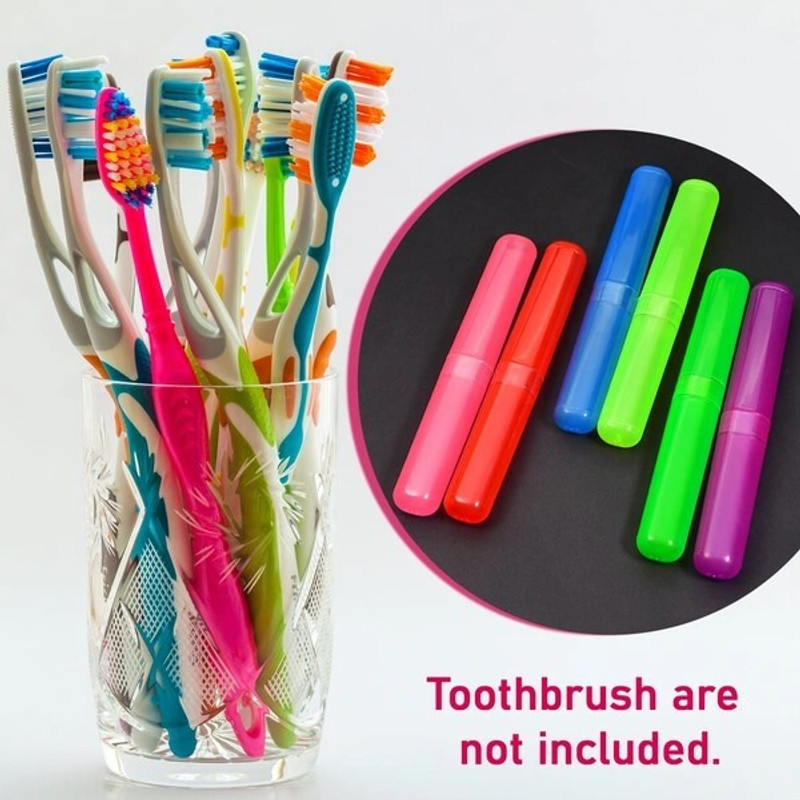 neze Portable Travel Toothbrush with Protective Case – Set of 4 | Toothbrush Case