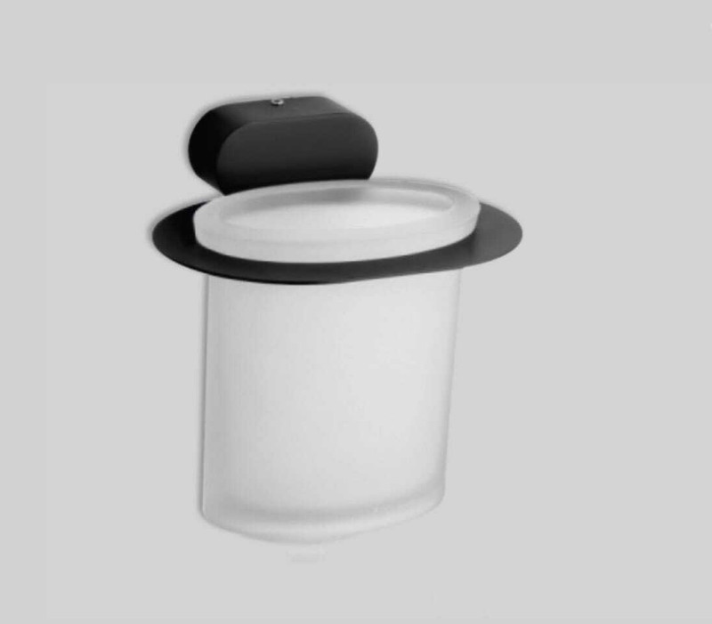 INOCI Cypher Series Matt Black Finish 304 Stainless Steel Toothbrush Holder/ Toothbrush Case