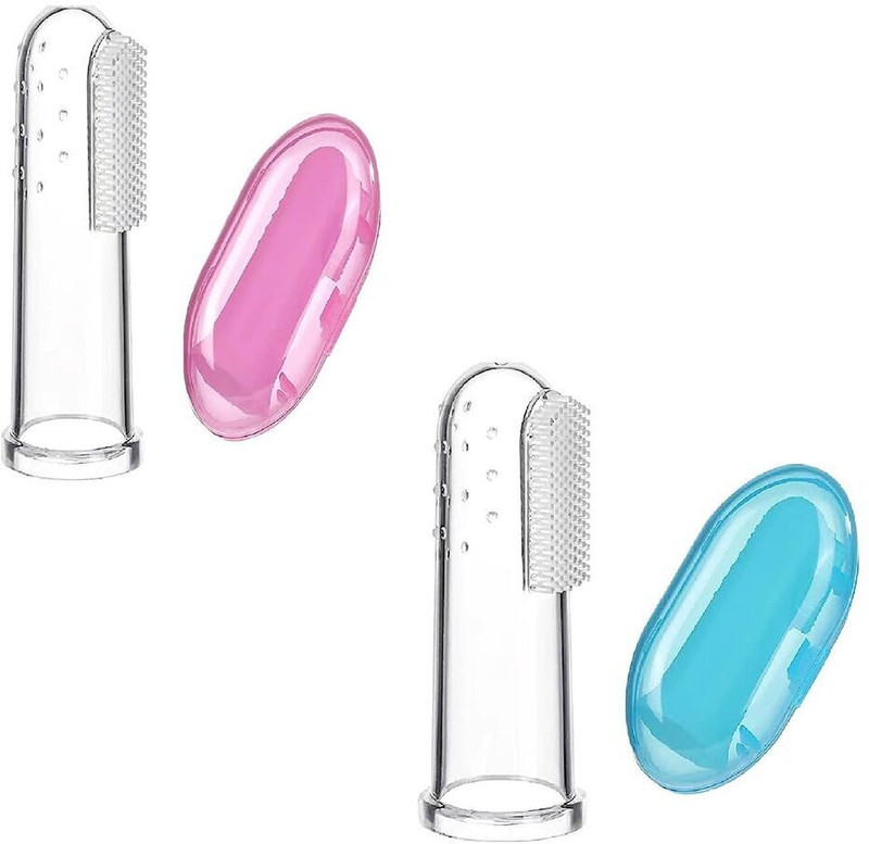 Sparkle Joy Silicone Finger Toothbrush with Cover for Kids – Baby Oral Care Tool Toothbrush Case