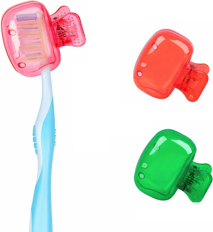 JLN Plastic Toothbrush Cover 2 pcs – Multicolor Toothbrush Head Helmet Toothbrush Case(Pack of 2)