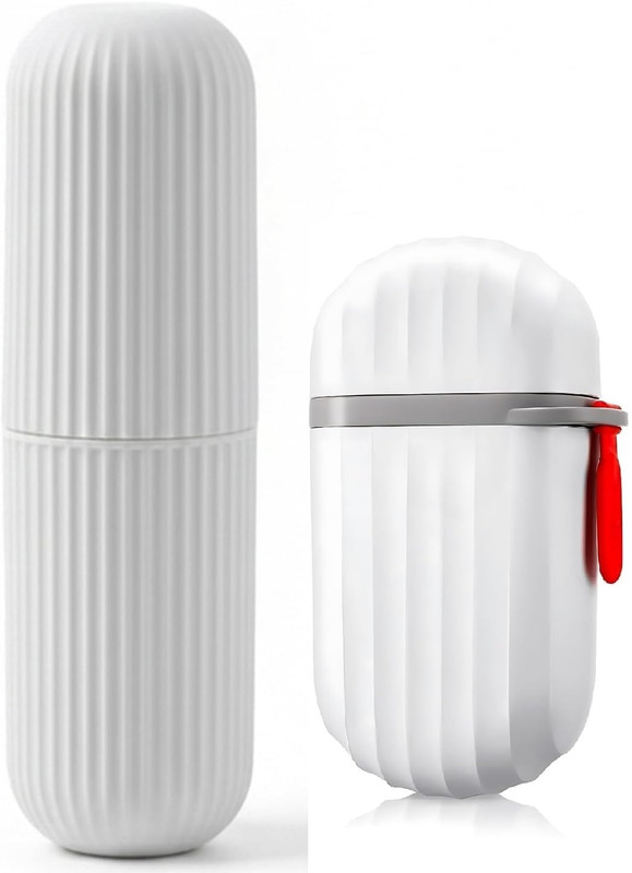 GHM Portable Toothbrush Holder + Soap Case Travel Set Toothbrush Case