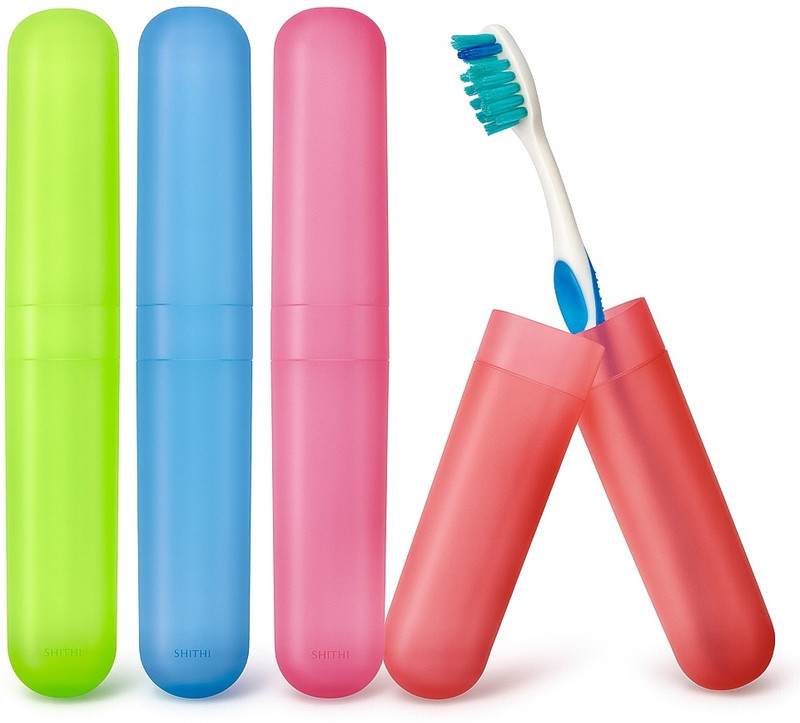 SHITHI Toothbrush Cover for Home & Travel | Lightweight, Durable | Made in India | Toothbrush Case(Pack of 4)