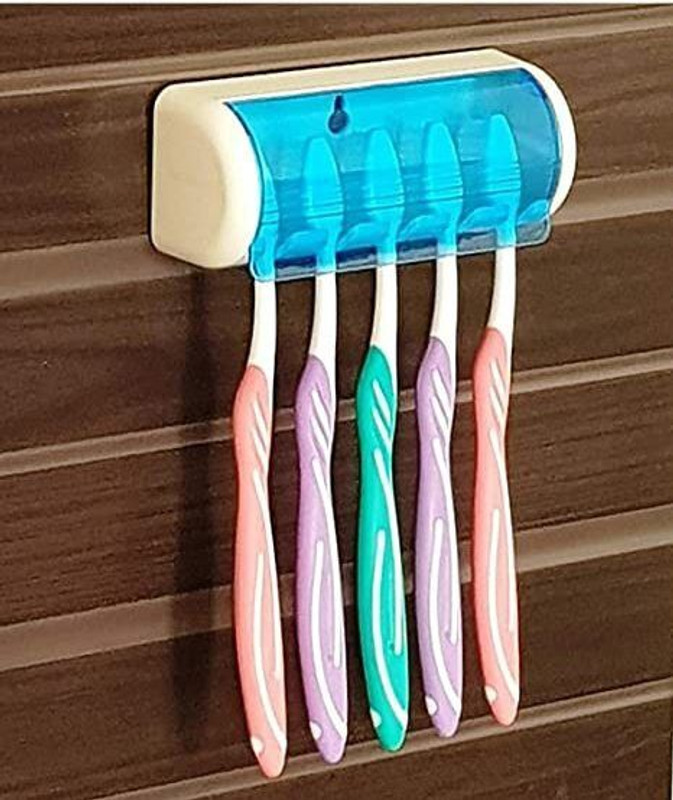 chapo Toothpaste Tooth Brush Holder Plastic (Wall Mount Plastic Toothbrush Holder(Multicolor, Wall Mount)