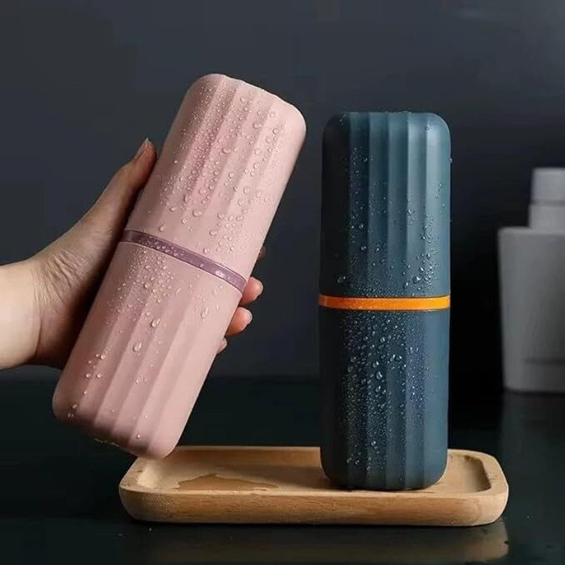 Mahallya simply elegant SmartCarry Toothbrush Holder Box – Pink & Blue9pack of 2) Toothbrush Case