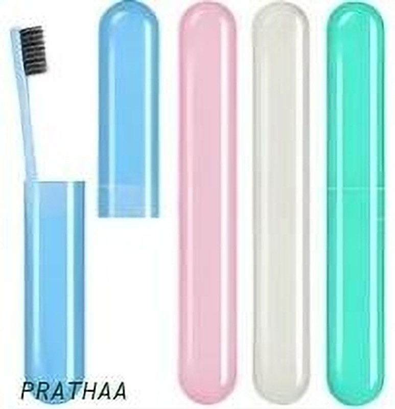 Prathaa Toothbrush Cover Plastic Clean Protection Plastic Toothbrush Holder(Multicolor, Wall Mount)