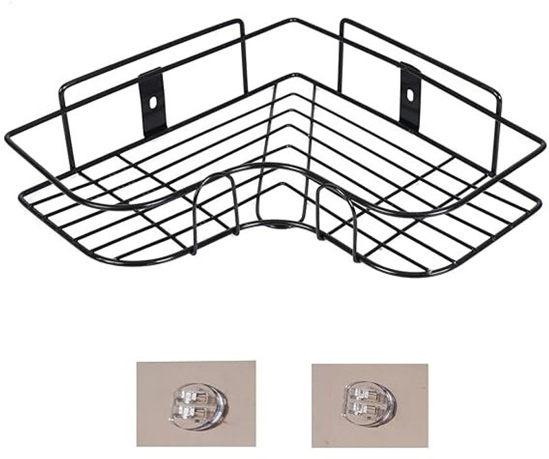 M Y Fruits/Vegetables Kitchen Rack Iron Multi-use Self Adhesive Kitchen Bathroom Corner Shelf