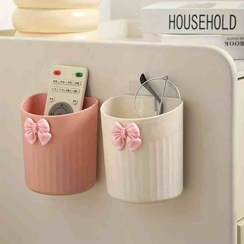 Erise Enterprises 2 Pcs Wall Mounted Toothbrush Holder Set with Cup Plastic Toothbrush Holder(Multicolor, Wall Mount)